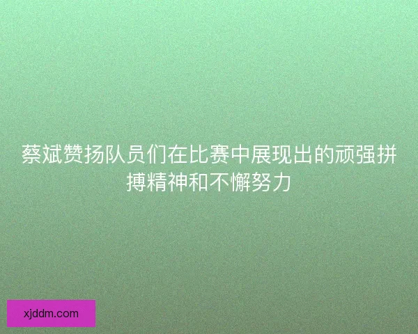 蔡斌赞扬队员们在比赛中展现出的顽强拼搏精神和不懈努力