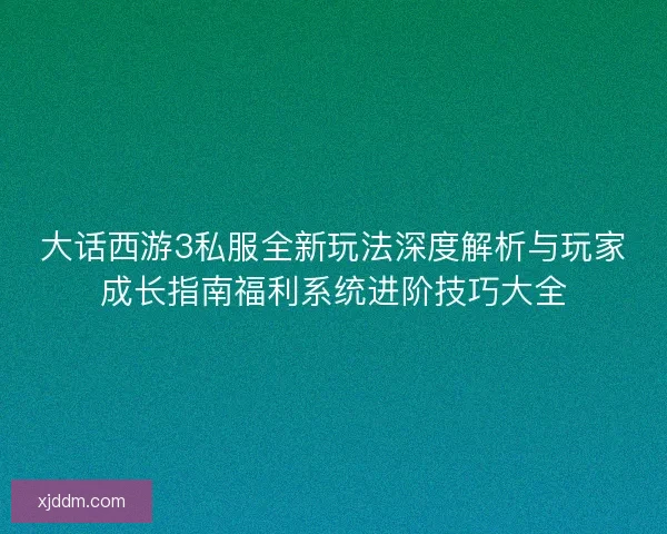 大话西游3私服全新玩法深度解析与玩家成长指南福利系统进阶技巧大全